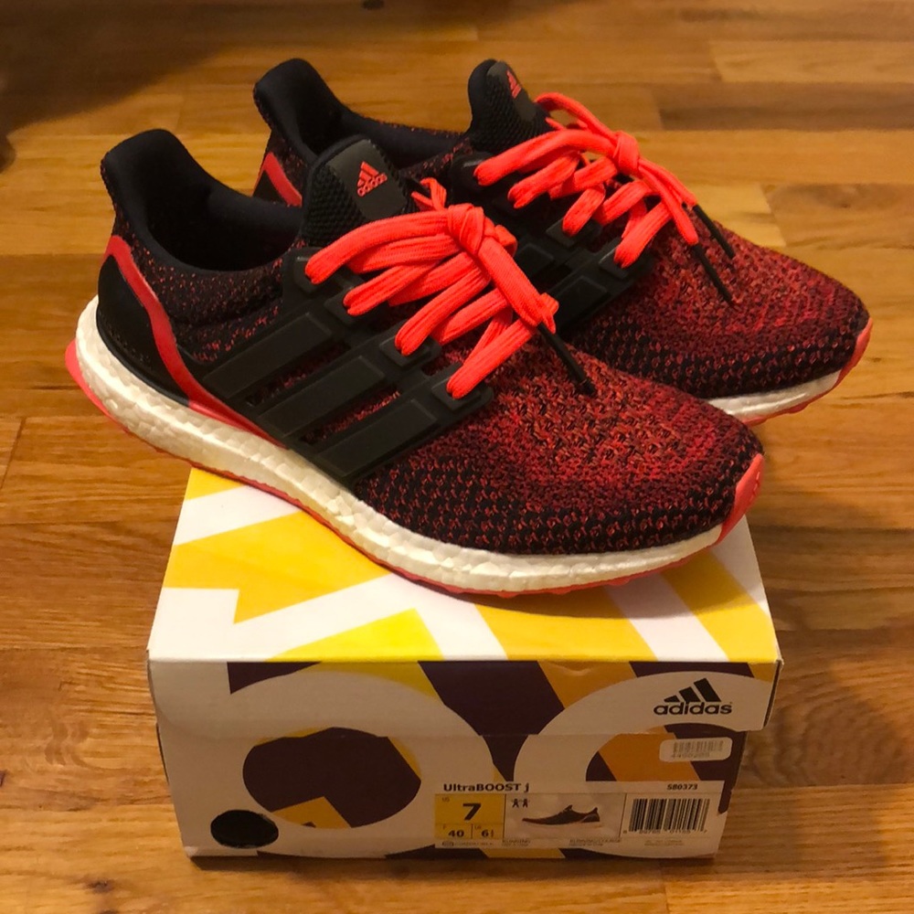 Adidas Solar Red Ultra Boosts 2.0